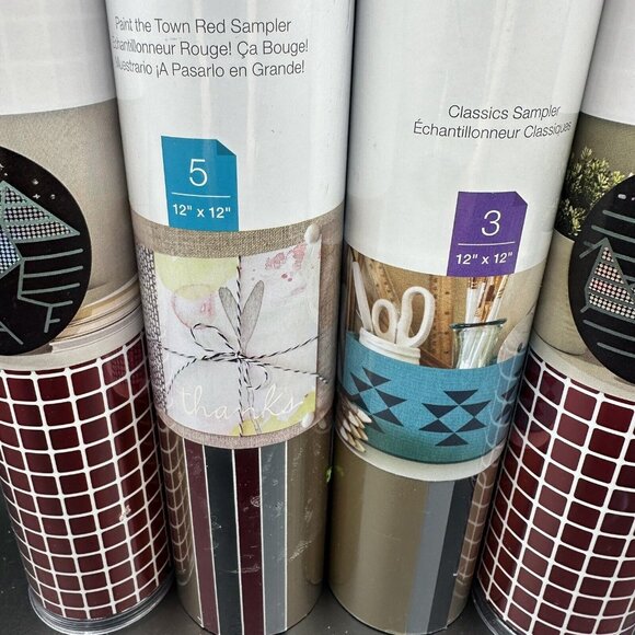 Cricut Premium Vinyl Lor 4 Rolls Mixed Mosaic Adhesive Foil Stainless Sampler - Picture 6 of 13